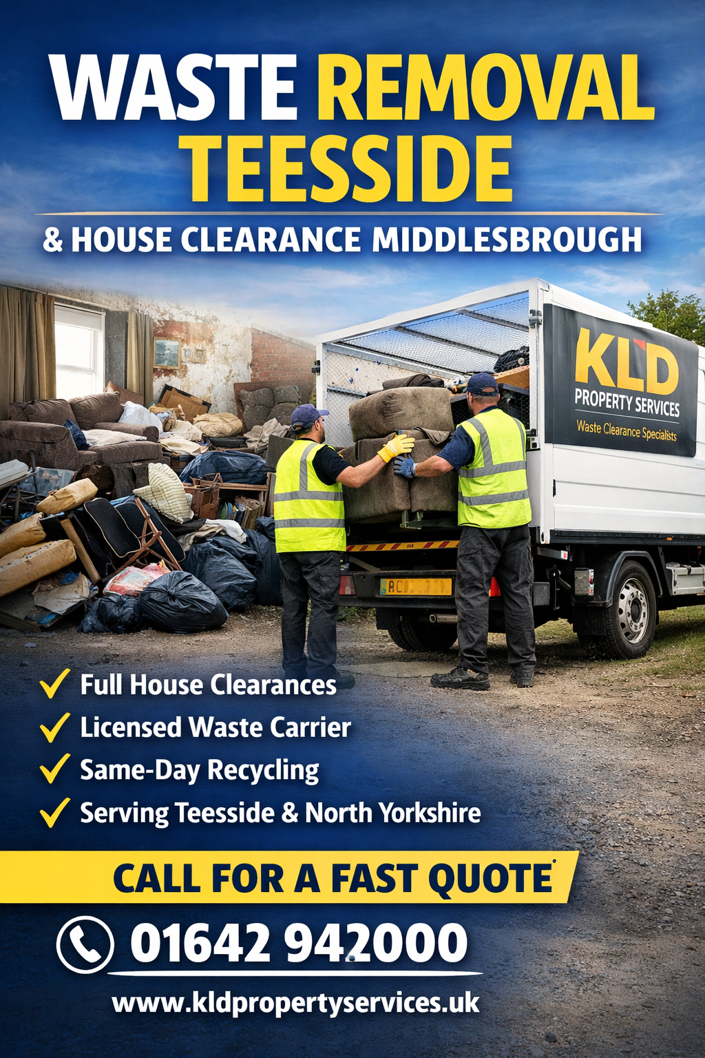 Waste Removal Teesside | House Clearance in Middlesbrough & Surrounding Areas