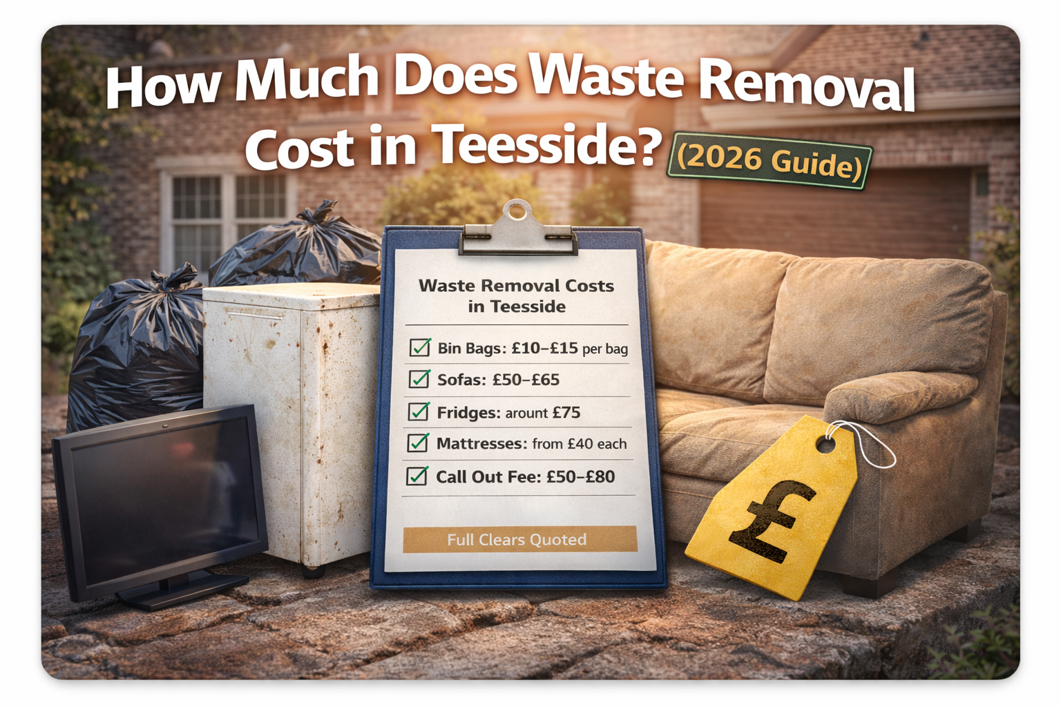 💰 How Much Does Waste Removal Cost in Teesside? (2026 Guide)