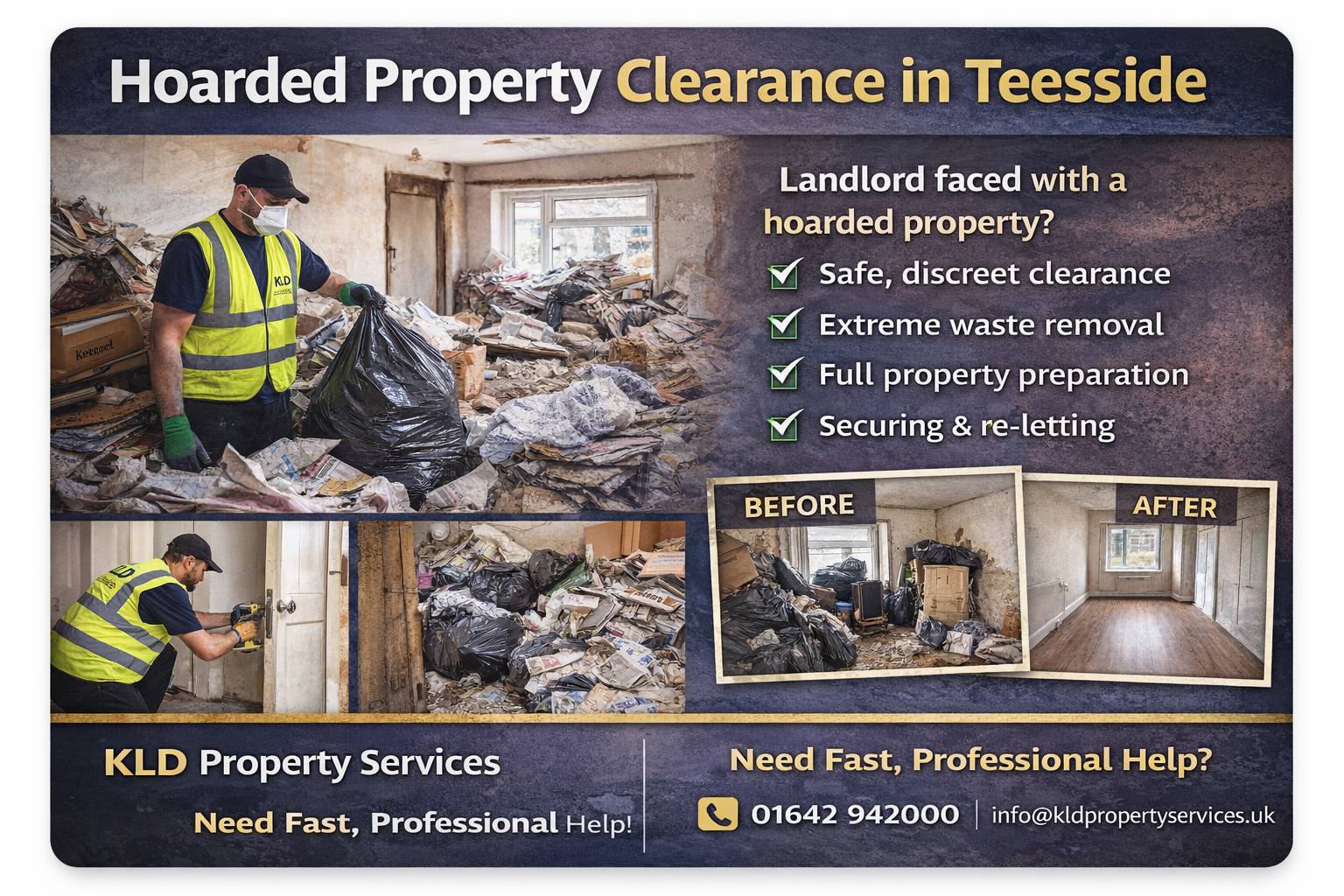 🏚 Hoarded Property Clearance in Teesside – What Landlords Need to Know
