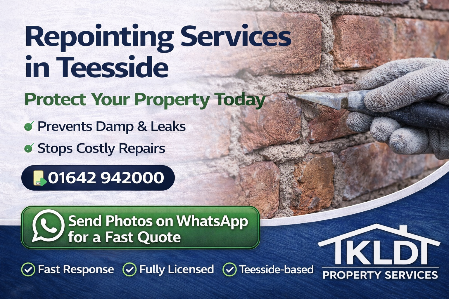 🧱 Repointing Services in Teesside – Protect Your Property Before It’s Too Late