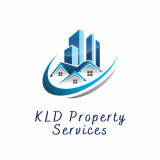 KLD Property Services Logo for KLD Property Services featuring high-rise buildings and houses.